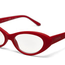 Lina Small Cat Eye Reading Glasses - Red 1.5