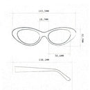 Lina Small Cat Eye Reading Glasses - Red 1.5