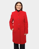 Mid Mandarin Coat - Red