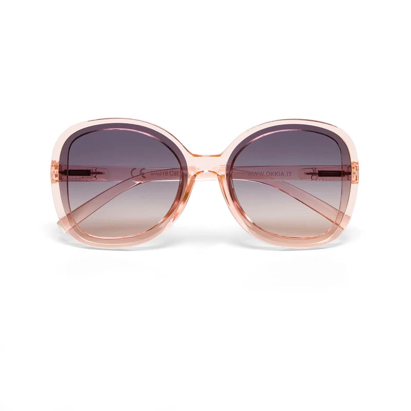 Anna Butterfly Sunglasses - Transparent Pink