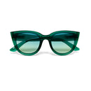 Silvia Cat Eye Sunglasses - Transparent Green