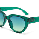Silvia Cat Eye Sunglasses - Transparent Green