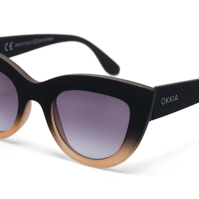 Claudia Big Cat Sunglasses - Black Pink