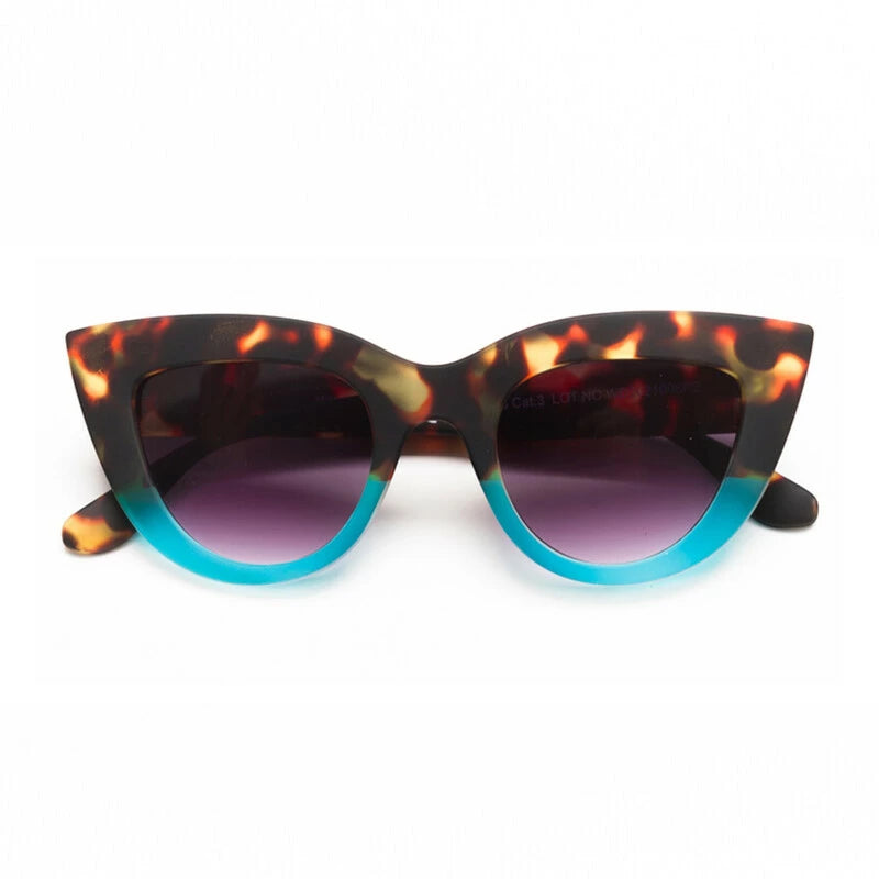 Claudia Big Cat Sunglasses - Havana Blue
