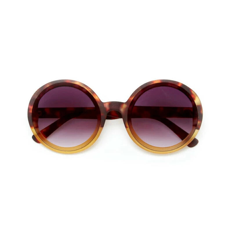 Monica Round Sunglasses - Havana Yellow