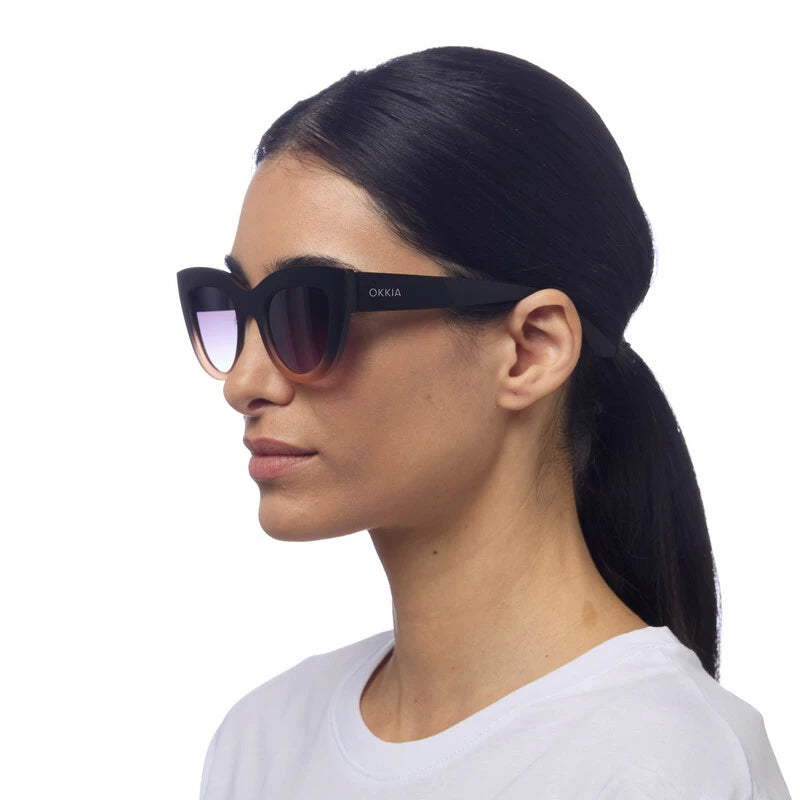 Claudia Big Cat Sunglasses - Black Pink