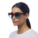 Claudia Big Cat Sunglasses - Havana Blue