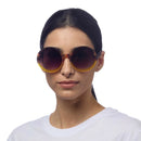 Monica Round Sunglasses - Havana Yellow