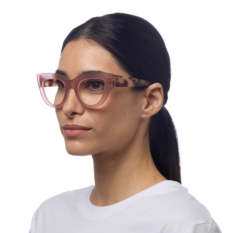 Claudia Big Cat Eye Reading Glasses 2.0 - Pink/Havana