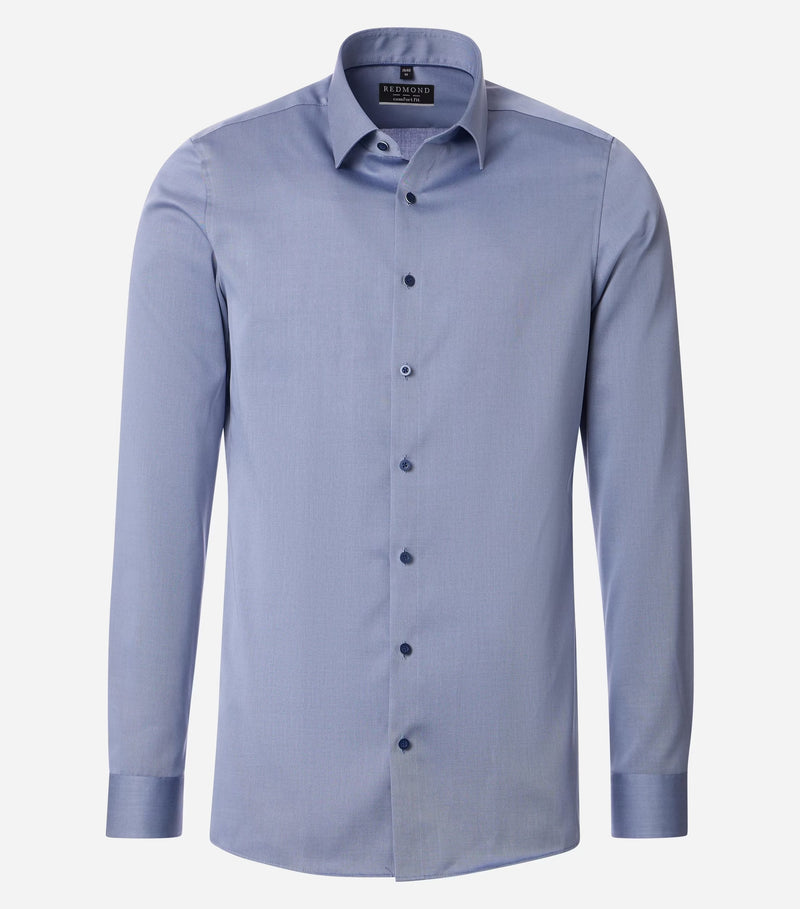 Plain Comfort Fit Shirt - 19 Blue