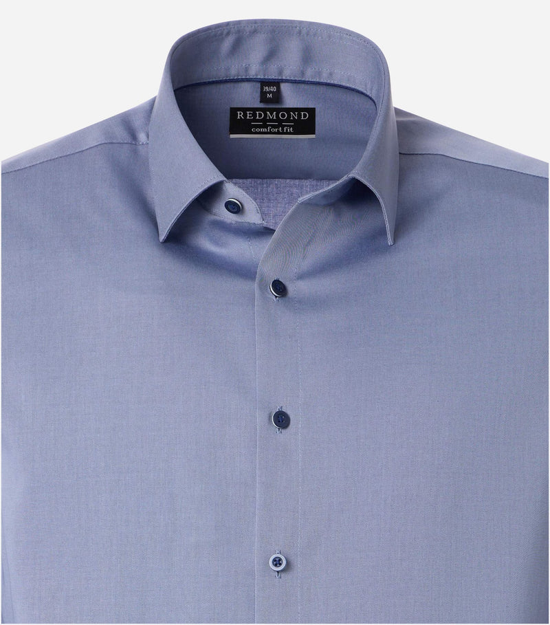 Plain Comfort Fit Shirt - 19 Blue