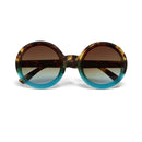 Monica Round Sunglasses - Havana Blue