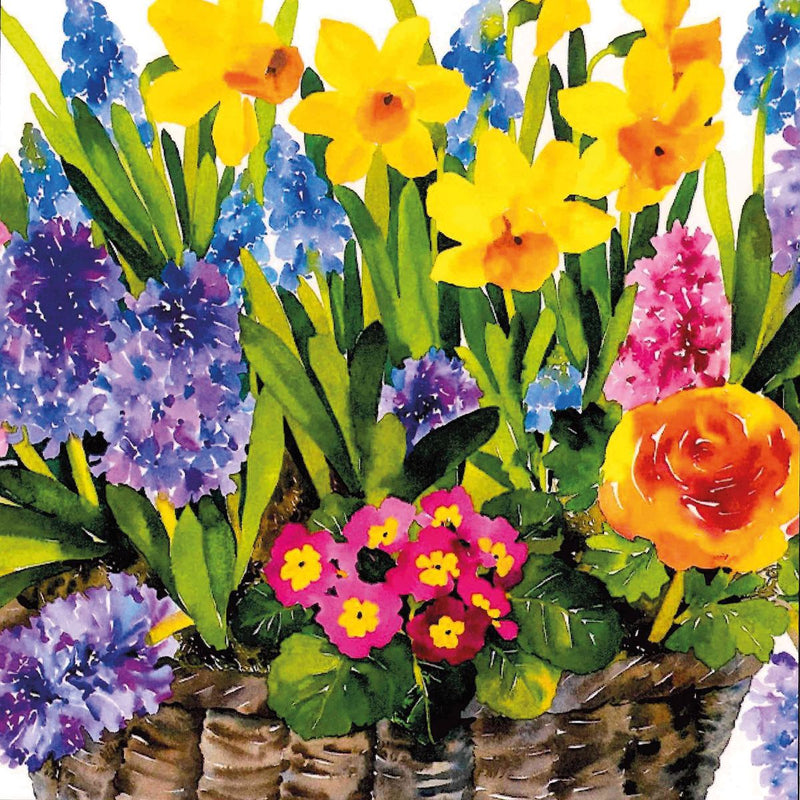 Pack of 20 Napkins - Spring Basket