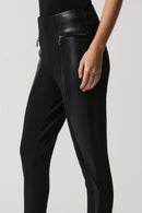 Faux Leather Trouser - Black