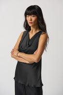 Cowl Neck Top - Black
