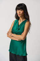 Cowl Neck Top - Kelly Green