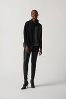 Button Detail Trouser - Black