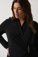 Wrap Front Jumpsuit - Black