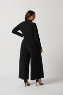 Wrap Front Jumpsuit - Black