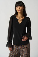 Keyhole Detail Top - Black