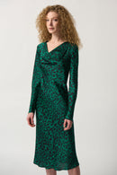 Leopard Print Dress - Black/green