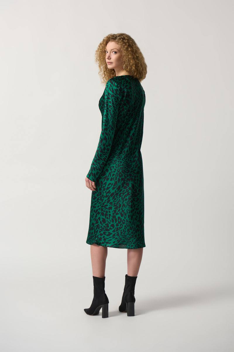 Leopard Print Dress - Black/green
