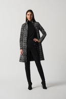Flared Checkered Jacket - Black/white