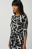 Abstract Print Dress - Black/multi