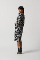 Abstract Print Dress - Black/multi