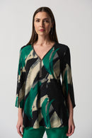 Abstract Print Tunic - Black/multi
