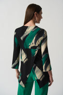 Abstract Print Tunic - Black/multi