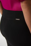 Silk Straight-Leg Pants - Black