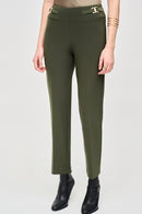 Silk Straight-Leg Pants - Iguana