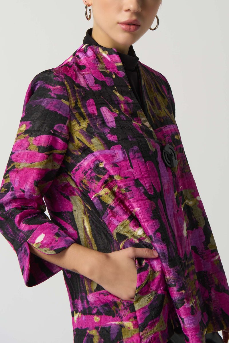 Abstract Print Jacket - Black/multi
