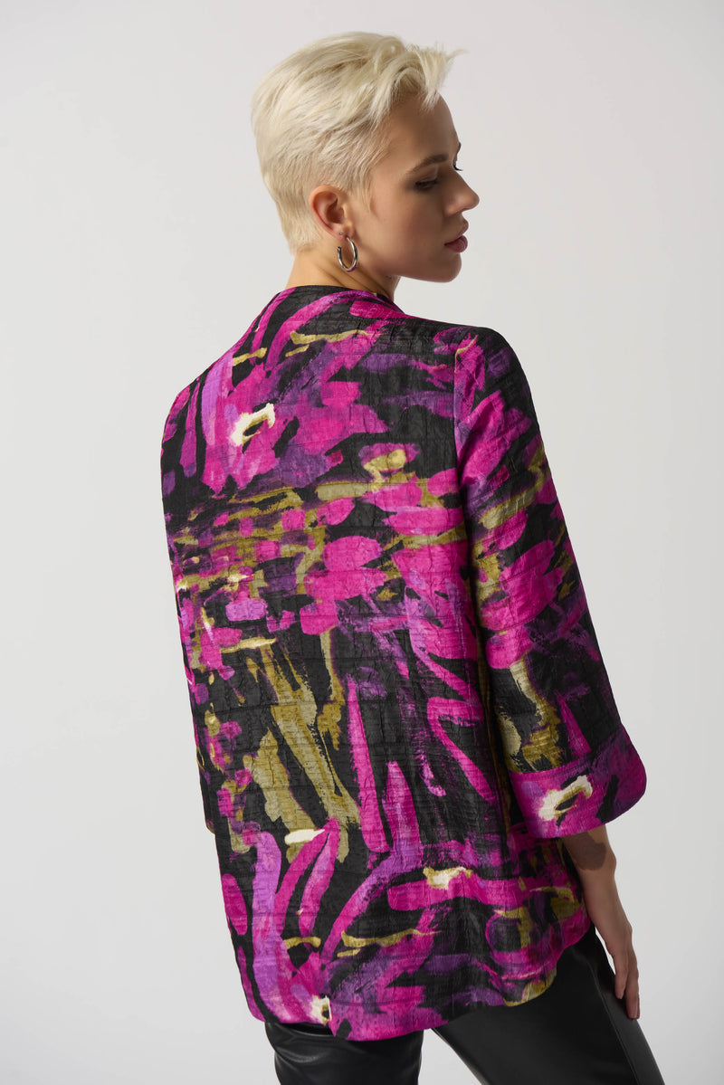 Abstract Print Jacket - Black/multi