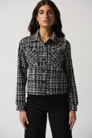 Check Button-Up Jacket - Black/white