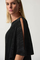 Exposed Shoulder Top - Black