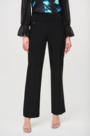 Wide-Leg Pull-On Pants - Black