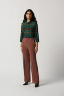 Printed High Neck Top - Black/multi