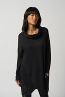 Tulip Hem Tunic - Charcoal/black