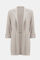 Long Open Front Blazer - Moonstone