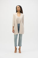 Long Open Front Blazer - Moonstone