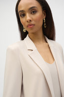 Long Open Front Blazer - Moonstone