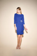Rhinestone Buckle Dress - Royal Sapphire