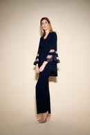 Sequin Accent 2 Piece Top - Midnight Blue