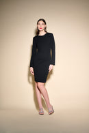 Embellish Neckline Dress - Black