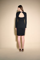 Embellish Neckline Dress - Black