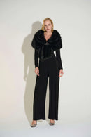 Signature Faux Fur Cape - Black