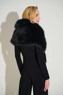 Signature Faux Fur Cape - Black
