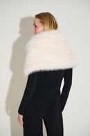 Signature Faux Fur Cape - Vanilla